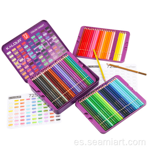 Lápices de color de madera natural juego de lápices de colores